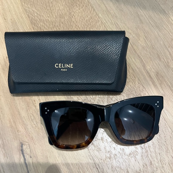 Celine Black and Tortoise Women's Sunglasses - Picture 1 of 1